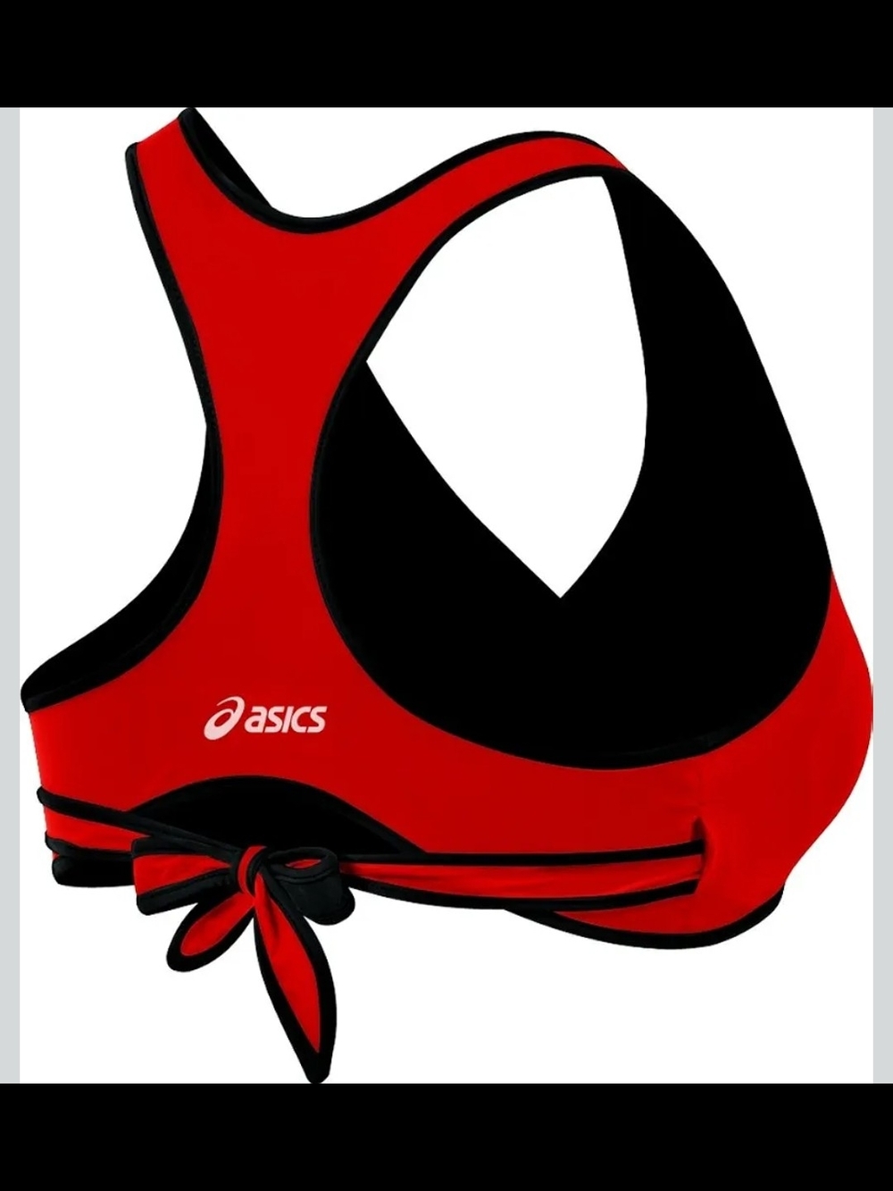 Asics Red and Black Reversible Keli Bikini Top